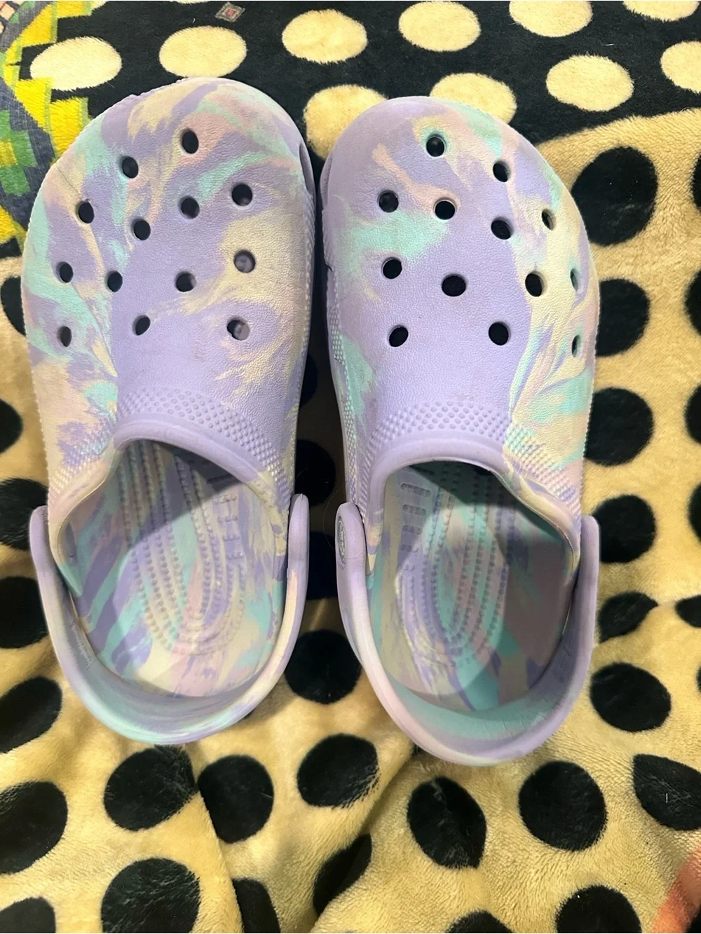 CROCS Kids Lavender & Mint Tie-Dye Clog